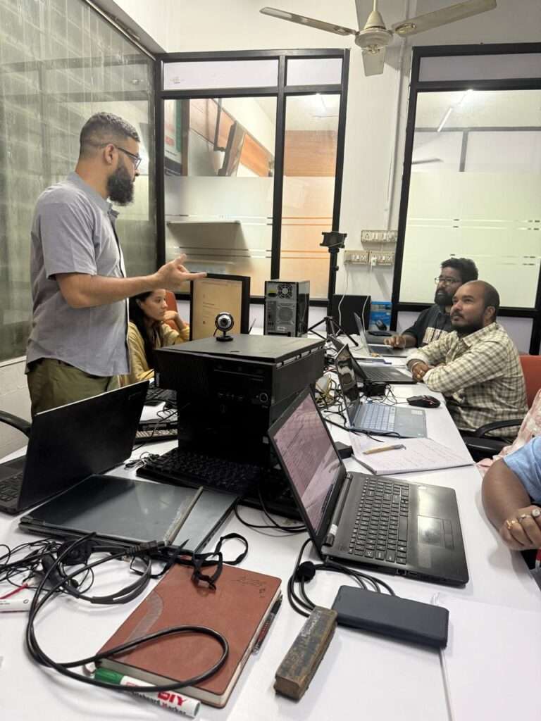 Ongoing Ascent classroom training session with students learning Data Analytics, AWS & DevOps, Python Full Stack and Cyber Security courses during the week of August 17–23, 2026